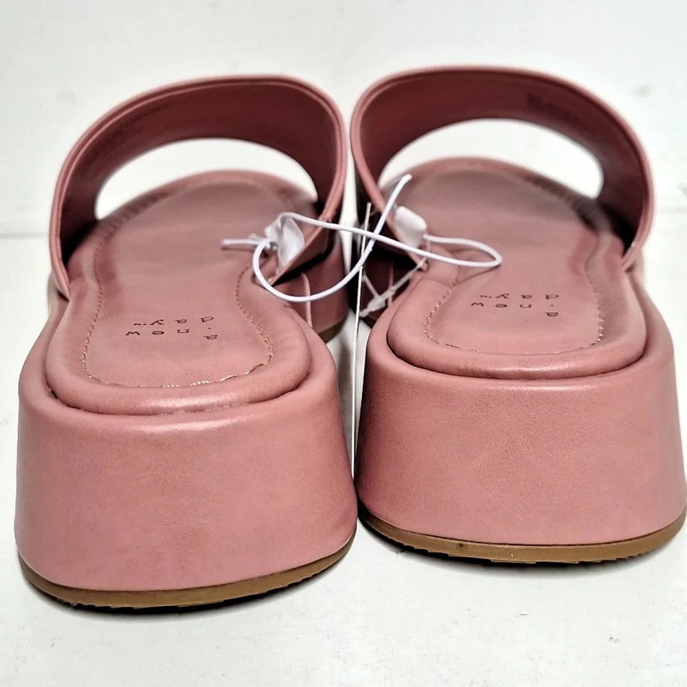 a new day Pink Platform Slide Sandals